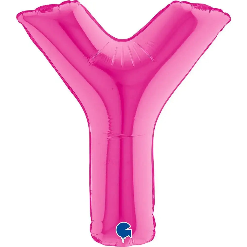 Letter Ballon Y Roze - 35 cm - Ballonnenshop.nl