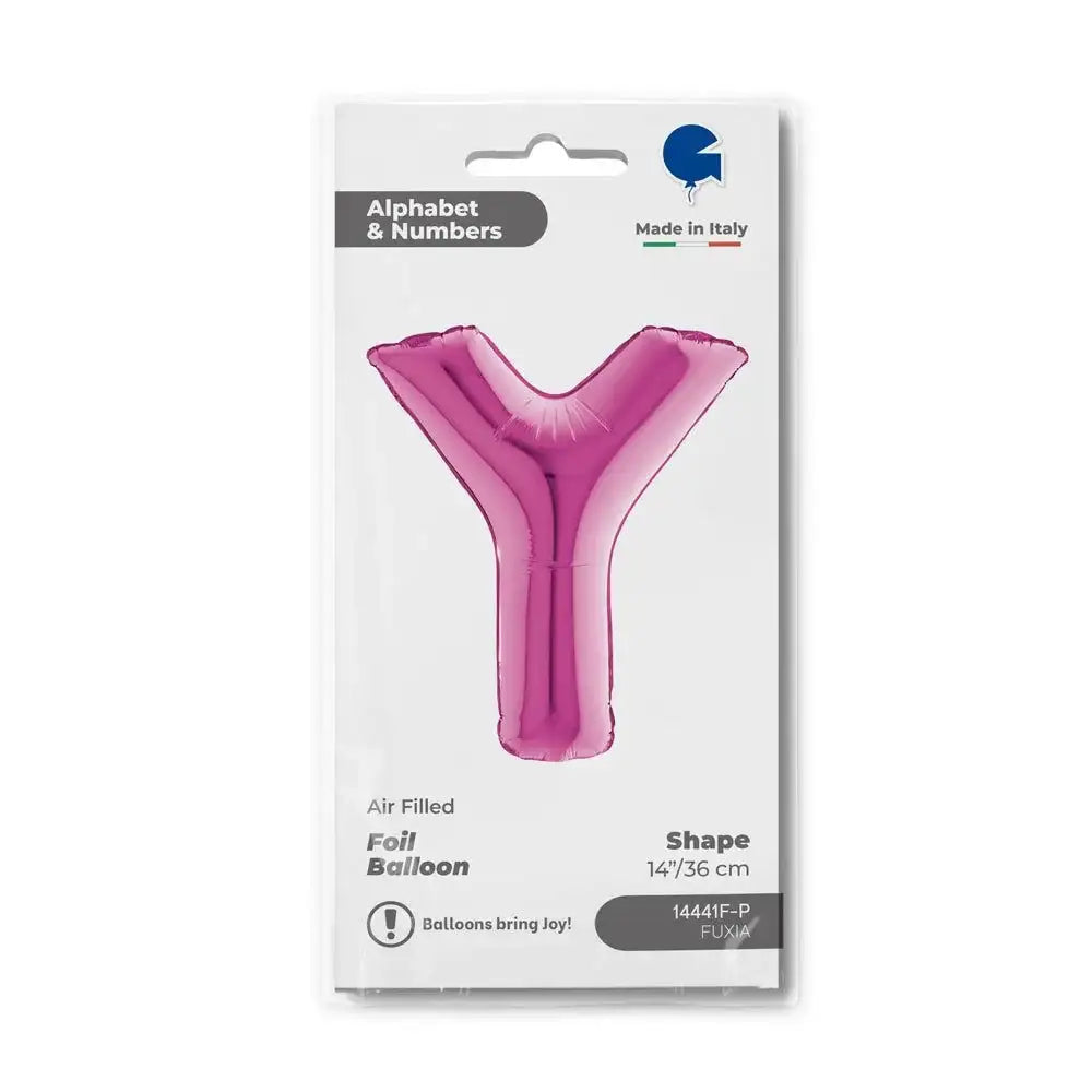 Letter Ballon Y Roze - 35 cm - Ballonnenshop.nl