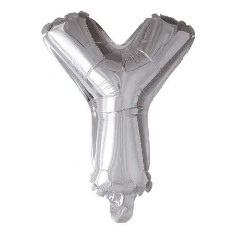 Letter Ballon Y - Zilver - 41 cm - Ballonnenshop.nl