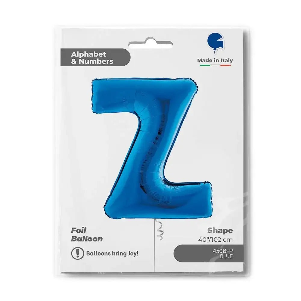 Letter Ballon Z Blauw - 102 cm - Ballonnenshop.nl