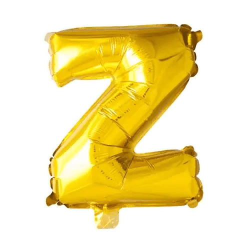 Letter Ballon Z Goud - 41 cm - Ballonnenshop.nl