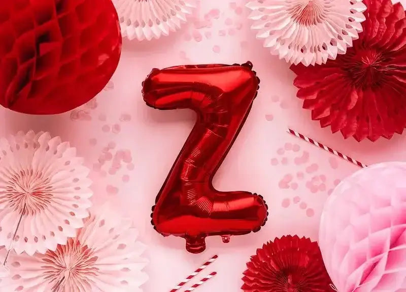 Letter Ballon Z Rood - 35 cm - Ballonnenshop.nl