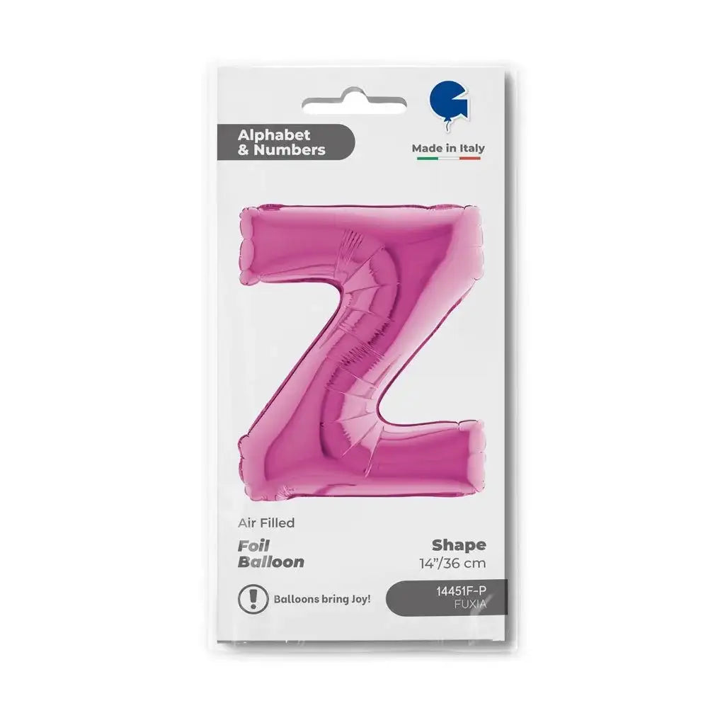 Letter Ballon Z Roze - 35 cm - Ballonnenshop.nl