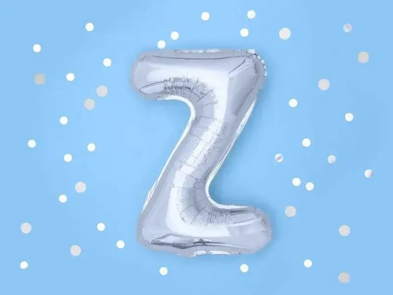 Letter Ballon Z Zilver - 35 cm - Ballonnenshop.nl