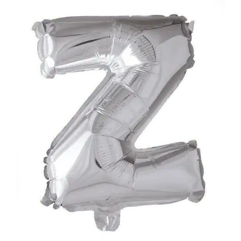Letter Ballon Z - Zilver - 41 cm - Ballonnenshop.nl