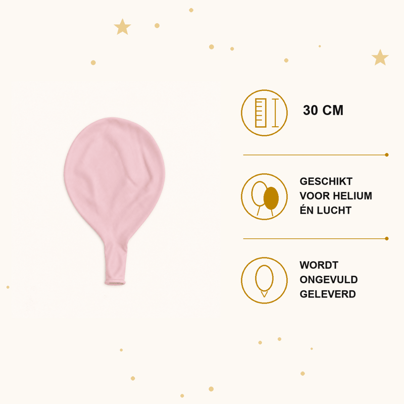 Licht Roze Ballonnen Pastel 10 Stuks 30 cm - Ballonnenshop.nl