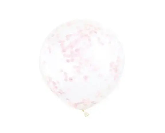 Licht Roze Confetti Ballonnen - 6 stuks - 30,5 cm - Ballonnenshop.nl