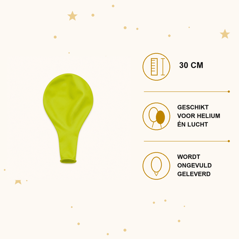 Lime Groene Ballonnen 10 Stuks 30 cm - Ballonnenshop.nl