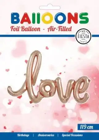 Love Folie Ballon Rose Goud - 119 cm - Ballonnenshop.nl