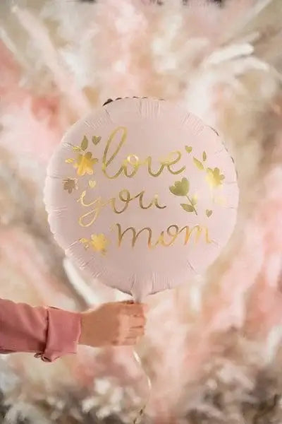 Love You Mom Folie Ballon 45 cm - Ballonnenshop.nl