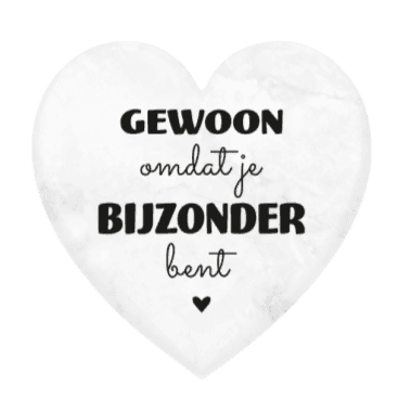 Marmer Hartje - Gewoon Omdat Je Bijzonder Bent - Ballonnenshop.nl