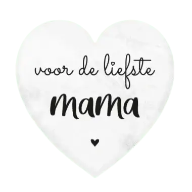 Marmer Hartje - Voor De Liefste Mama - Ballonnenshop.nl