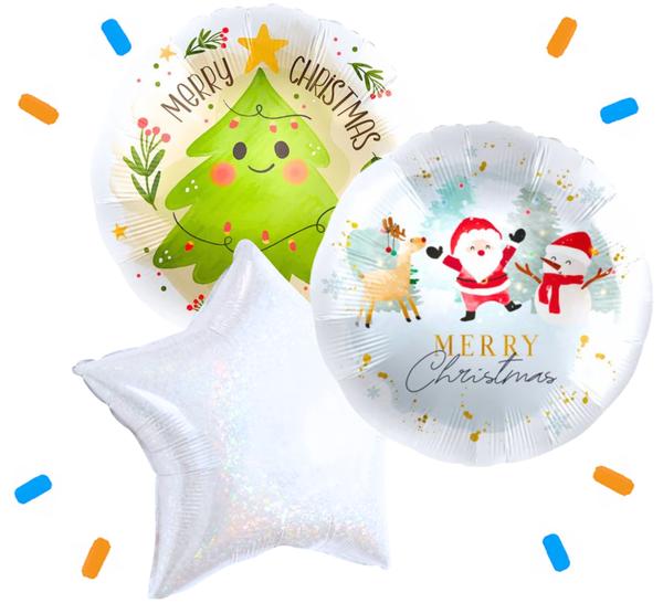Merry Christmas Trosje Helium Ballonnen - Gevuld Met Helium - 46 cm - Ballonnenshop.nl