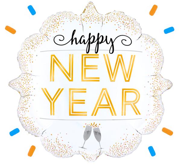 Metallic New Year Diamond Helium Ballon - Gevuld Met Helium - 61 cm - Ballonnenshop.nl