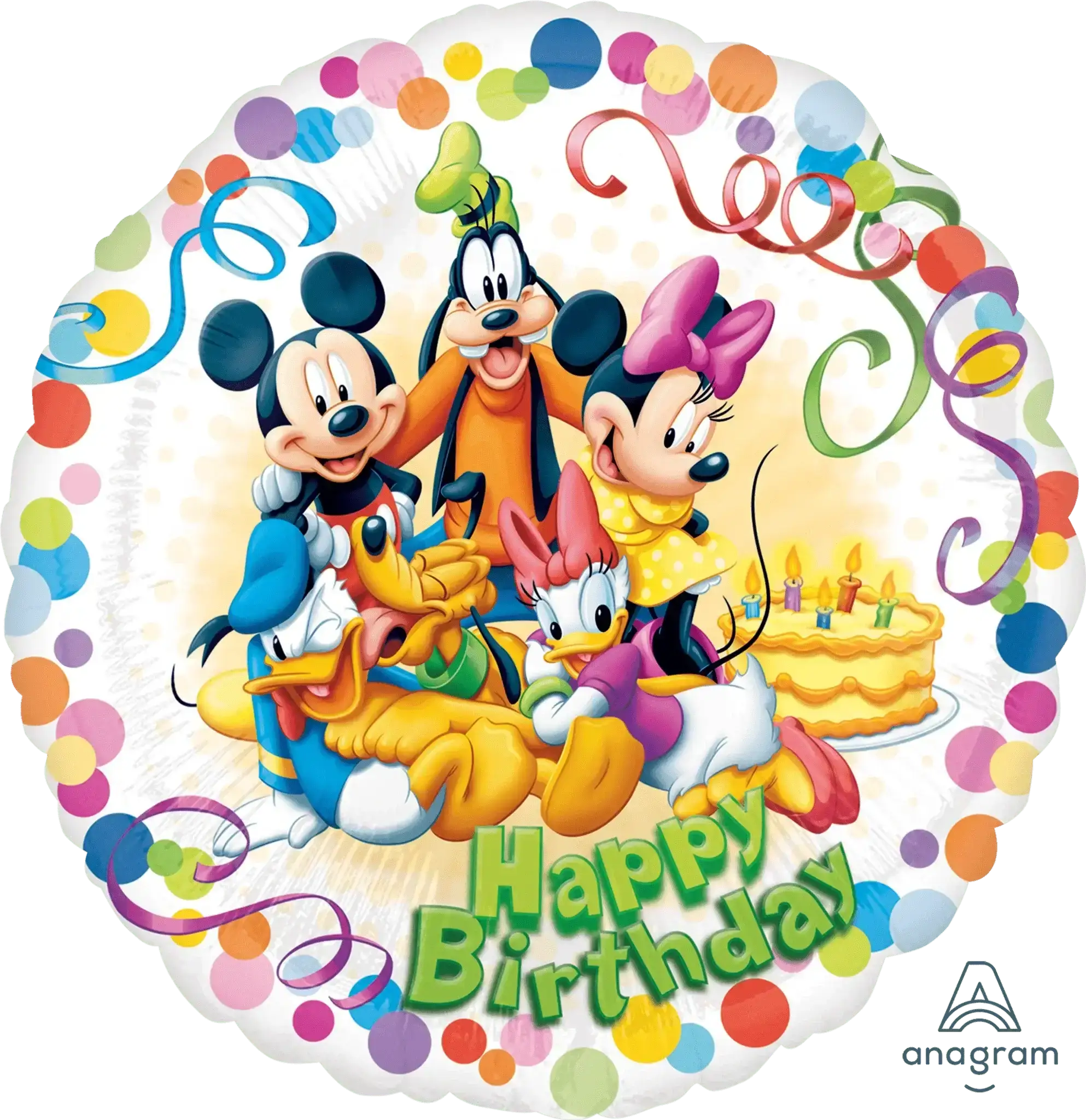 Mickey & Vrienden Happy Birthday Folie Ballon - 46 cm - Ballonnenshop.nl