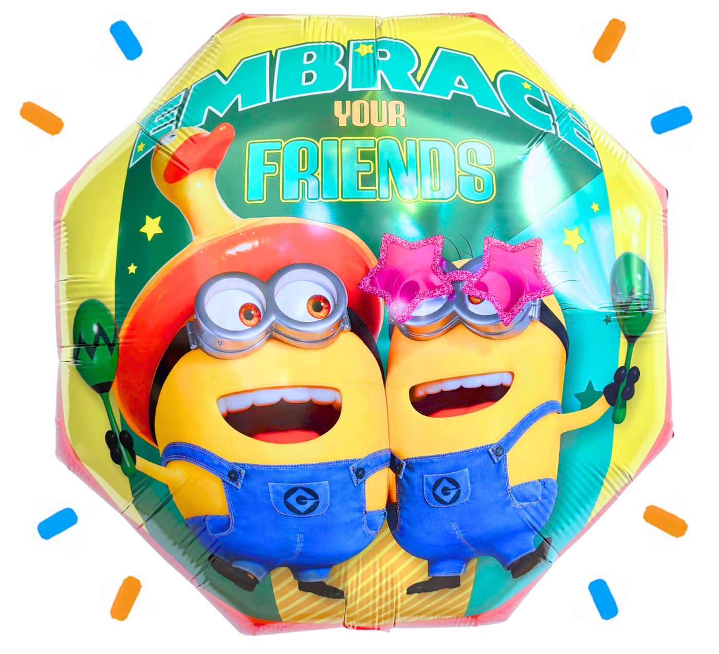 Minion Embrace Your Friends Helium Ballon - Gevuld Met Helium - 65 cm