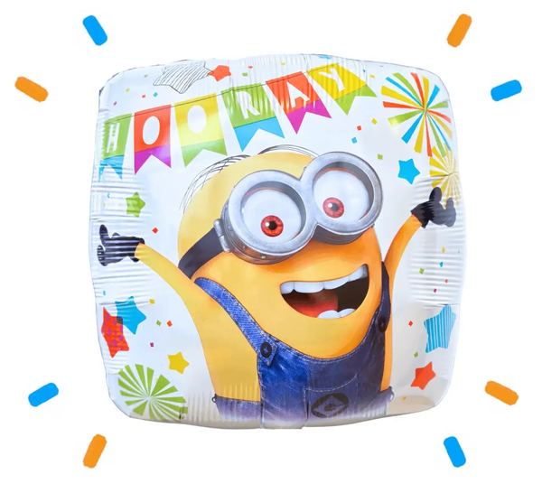 Minion Hooray Helium Ballon - Gevuld Met Helium - 46 cm - Ballonnenshop.nl