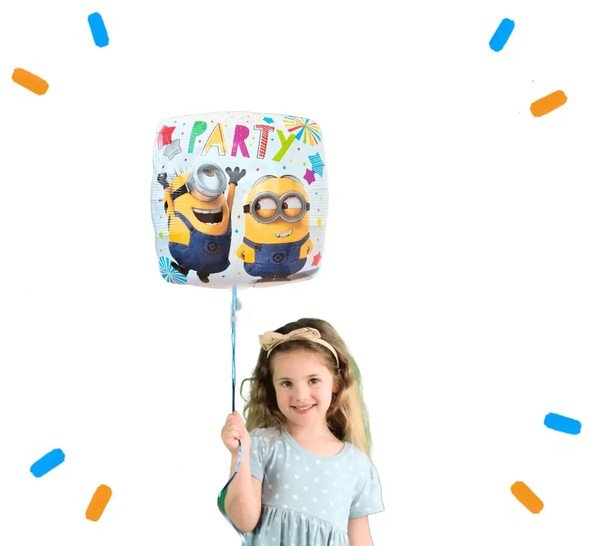 Minion Party Helium Ballon - Gevuld Met Helium - 46 cm - Ballonnenshop.nl