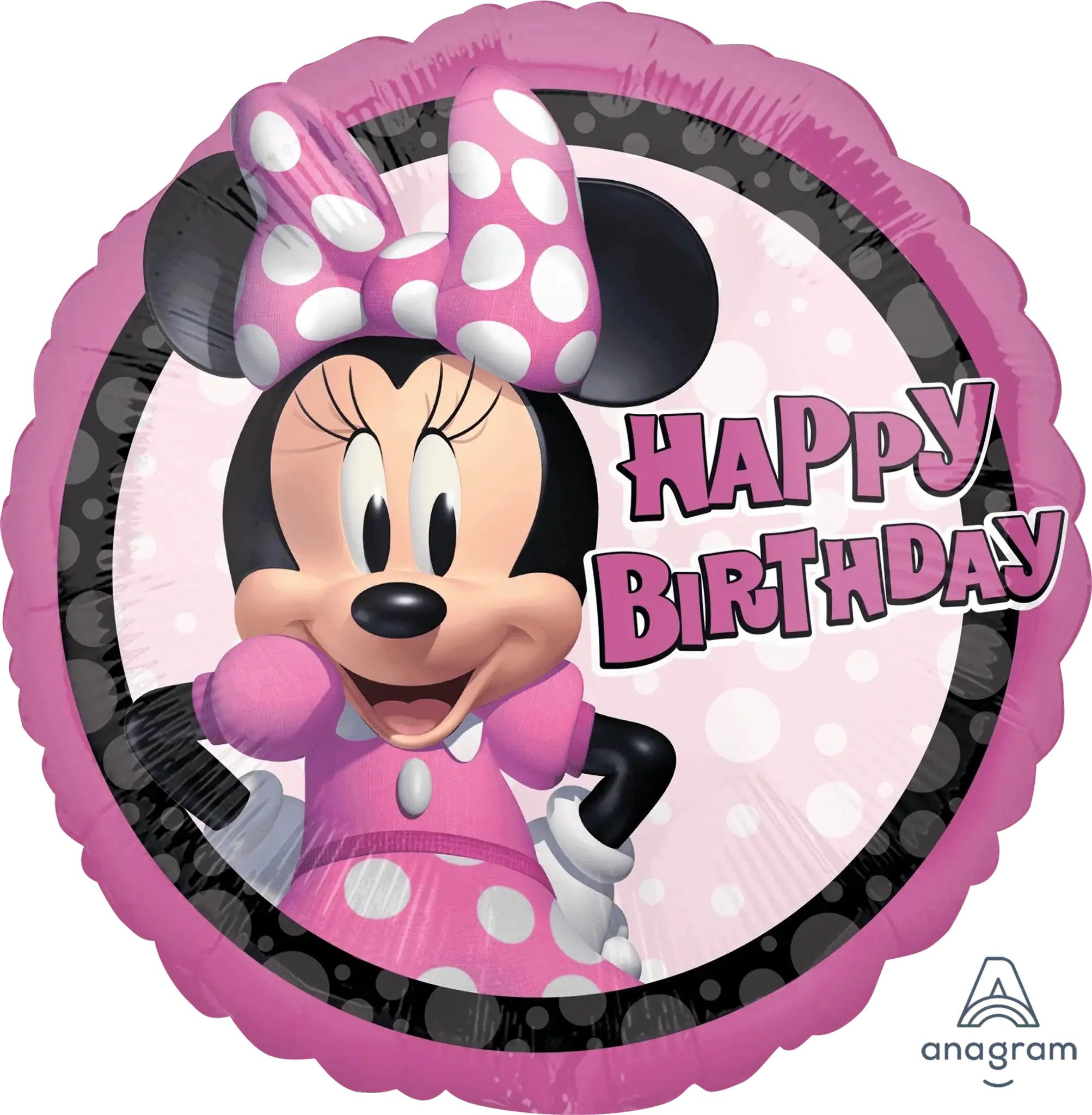 Minnie Mouse Happy Birthday Folie Ballon - 46 cm - Ballonnenshop.nl