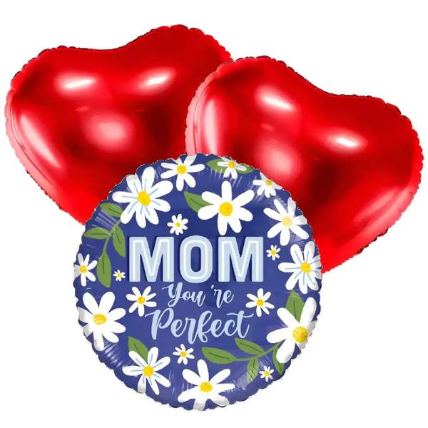 Mom You're Perfect Trosje Helium Ballonnen - Gevuld Met Helium - Ballonnenshop.nl