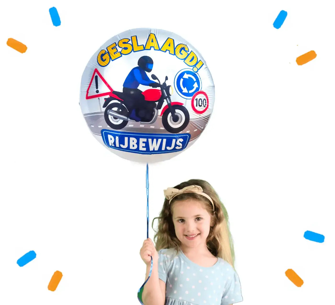 Motor Rijbewijs Geslaagd Helium Ballon - Gevuld Met Helium - 46 cm - Ballonnenshop.nl