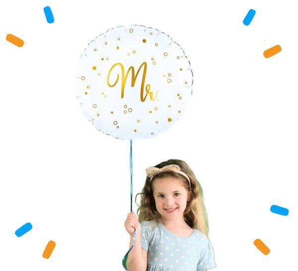Mr Helium Ballon Stippen - Gevuld Met Helium - 46 cm - Ballonnenshop.nl