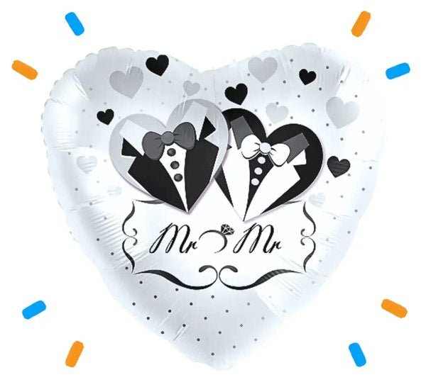 Mr & Mr Helium Ballon - Gevuld Met Helium - 46 cm - Ballonnenshop.nl