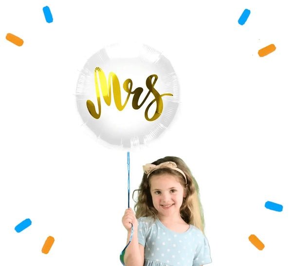 Mrs Helium Ballon Goud - Gevuld Met Helium - 46 cm - Ballonnenshop.nl