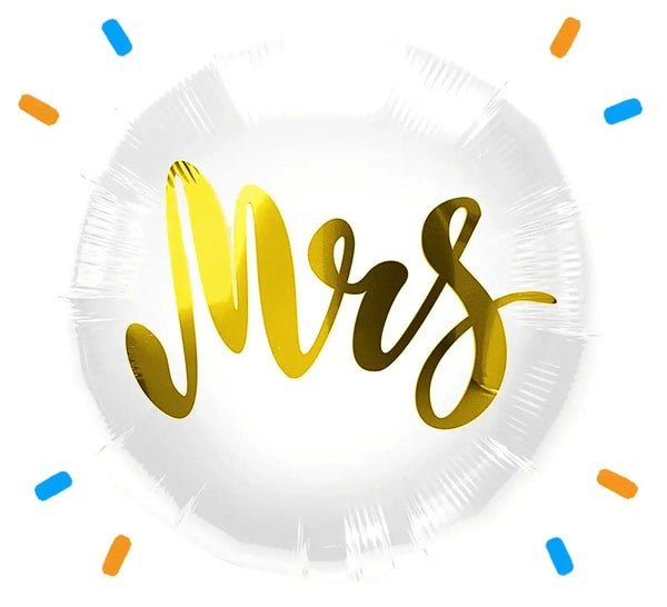 Mrs Helium Ballon Goud - Gevuld Met Helium - 46 cm - Ballonnenshop.nl