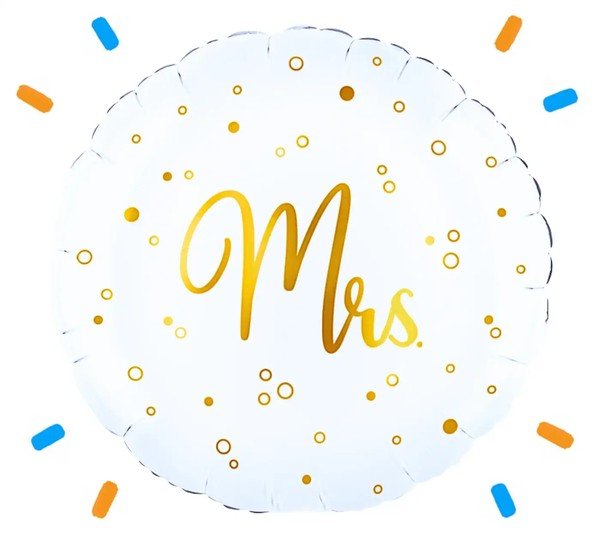 Mrs Helium Ballon Stippen - Gevuld Met Helium - 46 cm - Ballonnenshop.nl