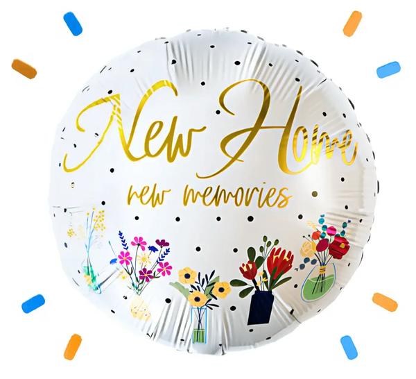 New Home Helium Ballon Bloemen - Gevuld Met Helium - 46 cm - Ballonnenshop.nl