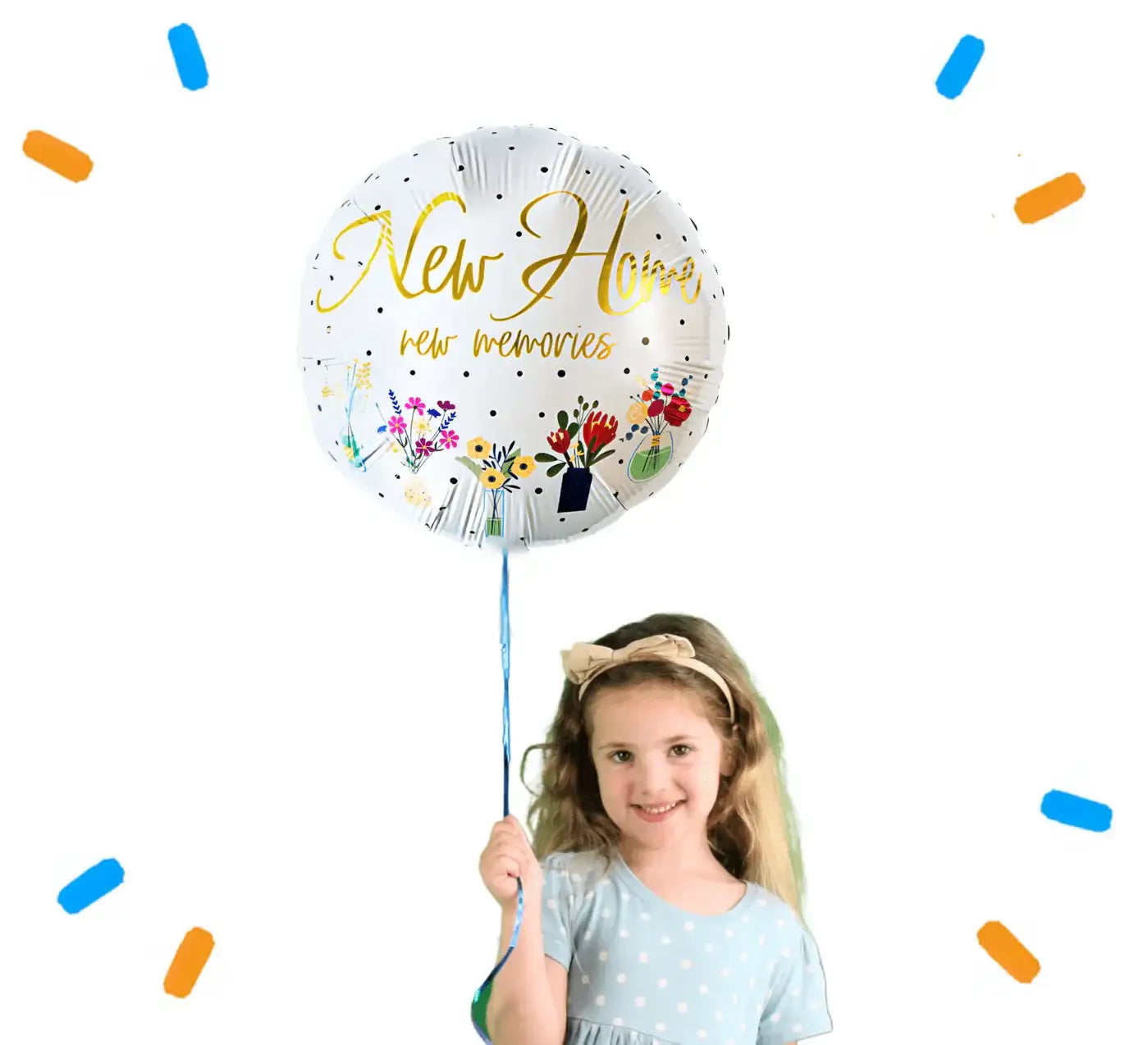 New Home Helium Ballon Bloemen - Gevuld Met Helium - 46 cm - Ballonnenshop.nl