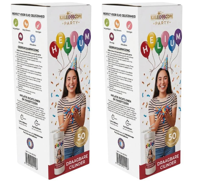Nieuw: Helium Tank 100 Ballonnen | Premium Cilinder (Puurste Helium) - Ballonnenshop.nl