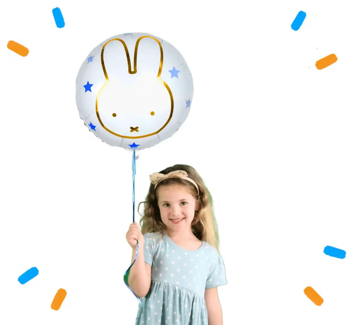 Nijntje Blauw Helium Ballon - Gevuld Met Helium - 46 cm - Ballonnenshop.nl
