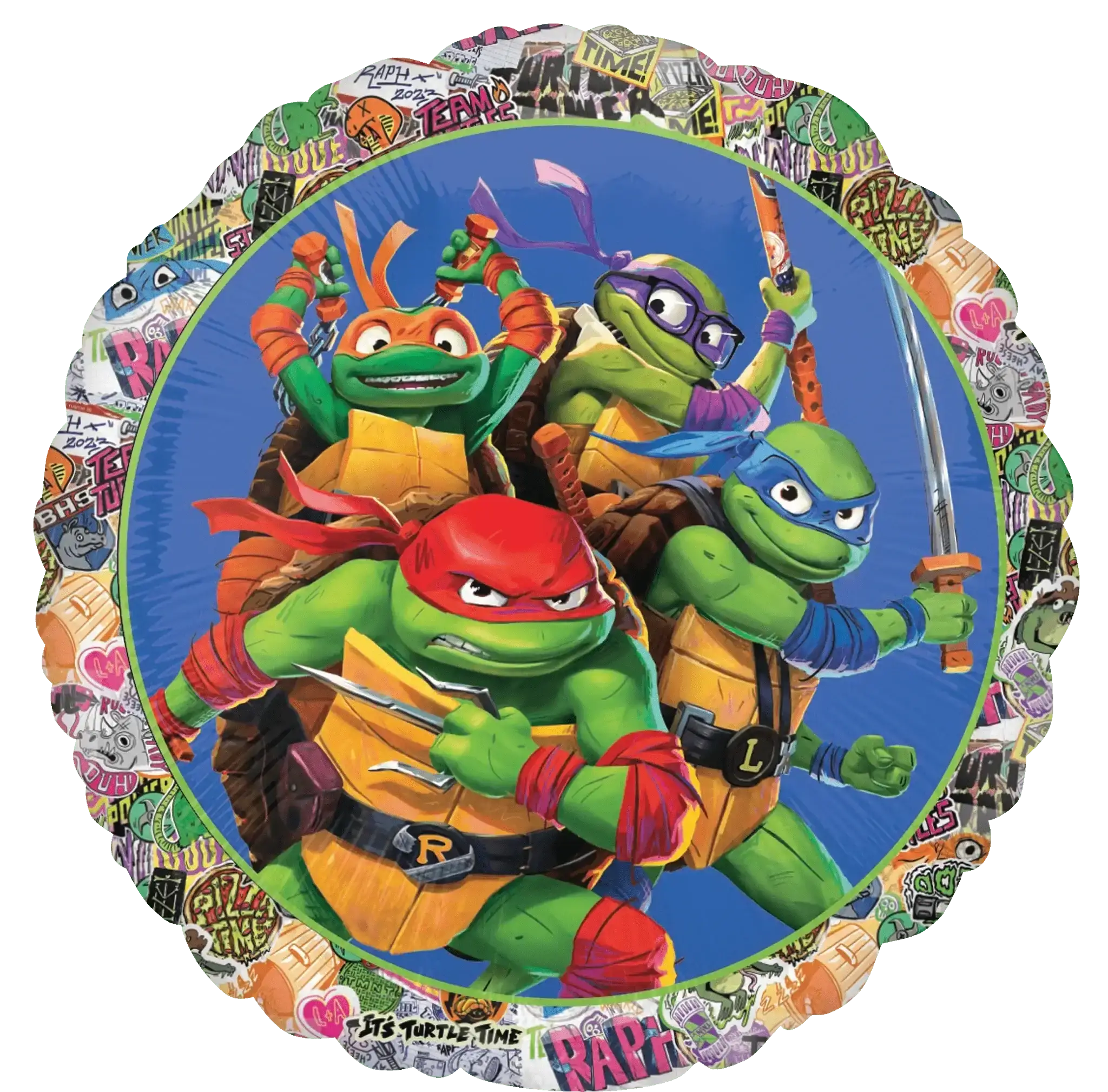 Ninja Turtle Folie Ballon - 46 cm - Ballonnenshop.nl