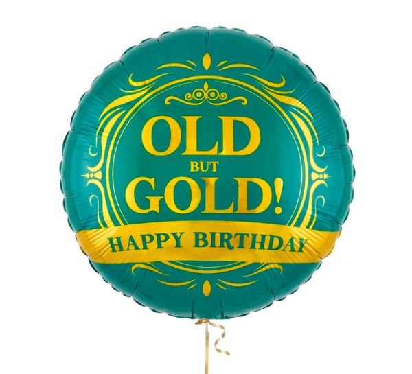 Old But Gold Helium Ballon - Gevuld Met Helium - 46 cm - Ballonnenshop.nl