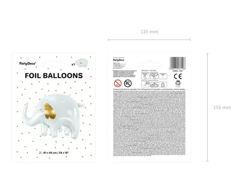 Olifant Folie Ballon 83 cm - Ballonnenshop.nl