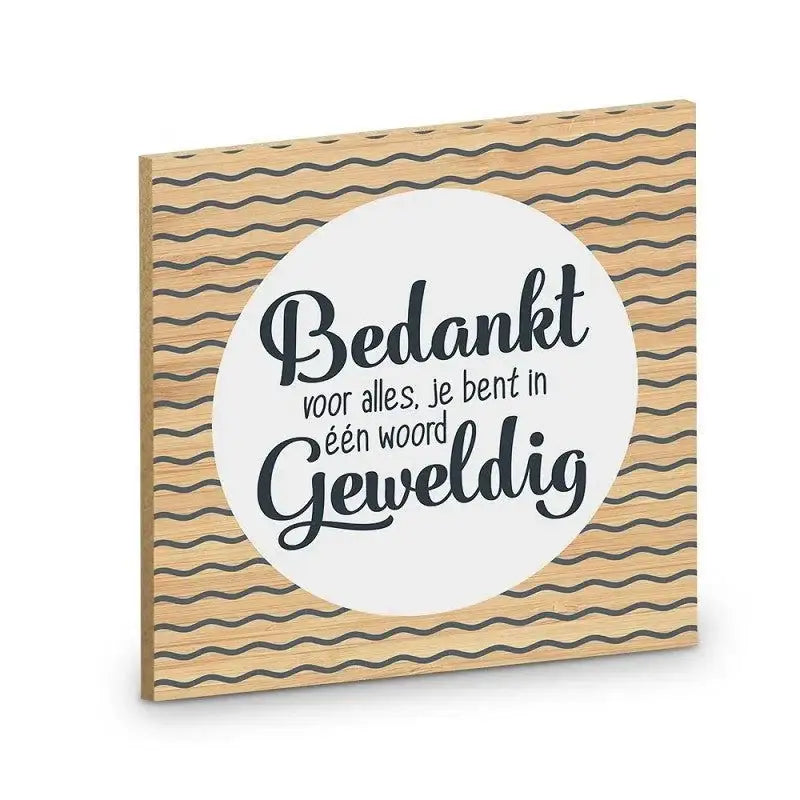 Onderzetter - Bedankt - Ballonnenshop.nl