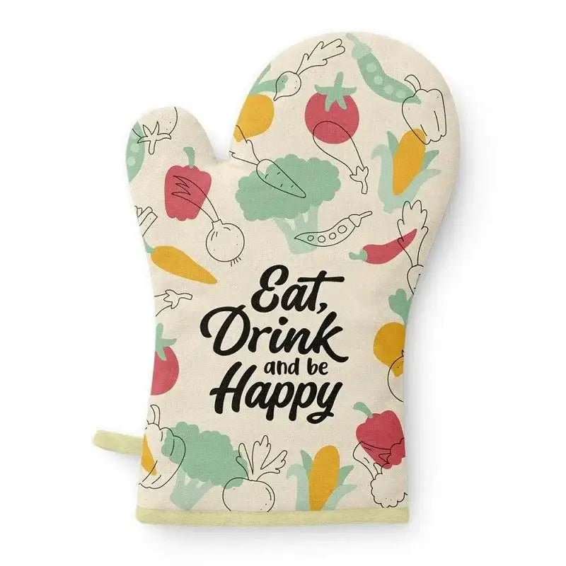 Ovenhandschoen - Eat Drink And Be Happy - Ballonnenshop.nl