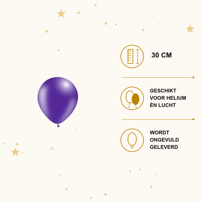Paarse Ballonnen 10 Stuks 30 cm - Ballonnenshop.nl