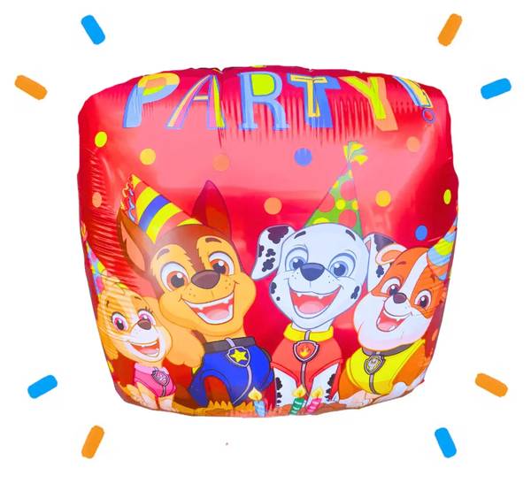Paw Patrol Party Helium Ballon Rood - Gevuld Met Helium - 46 cm - Ballonnenshop.nl
