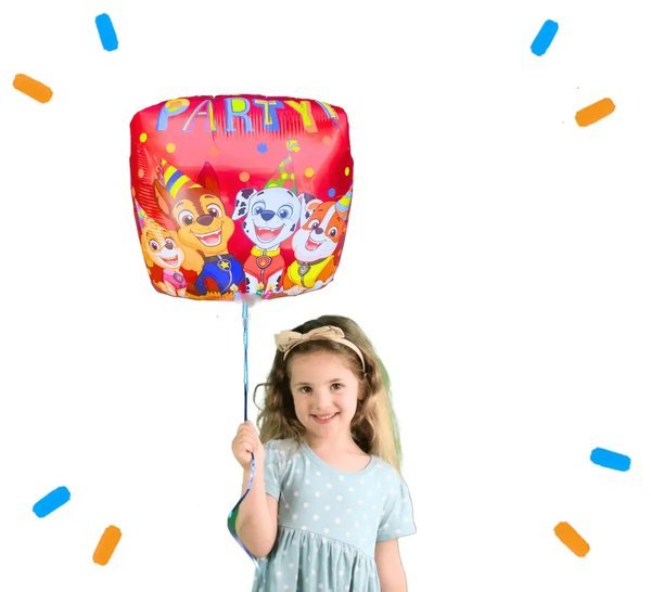 Paw Patrol Party Helium Ballon Rood - Gevuld Met Helium - 46 cm - Ballonnenshop.nl