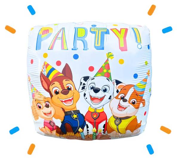 Paw Patrol Party Helium Ballon Wit - Gevuld Met Helium - 46 cm - Ballonnenshop.nl