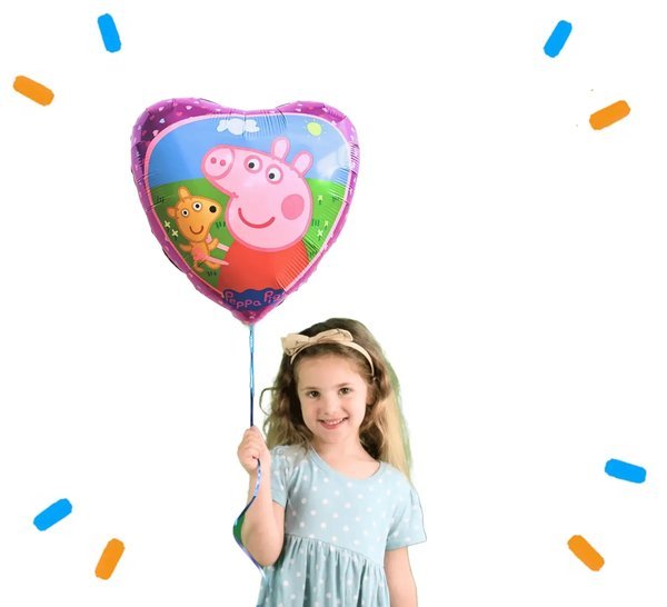 Peppa Pig Met Knuffel Helium Ballon - Gevuld Met Helium - 46 cm - Ballonnenshop.nl