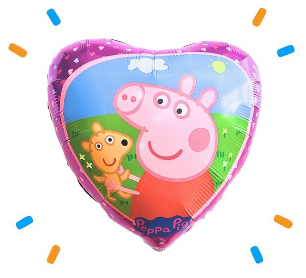 Peppa Pig Met Knuffel Helium Ballon - Gevuld Met Helium - 46 cm - Ballonnenshop.nl