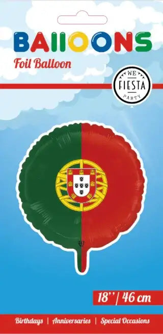 Portugese Vlag Folie Ballon - 45 cm - Ballonnenshop.nl