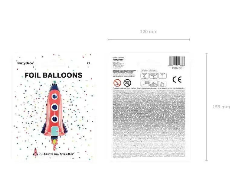 Raket Folie Ballon - 115 cm - Ballonnenshop.nl