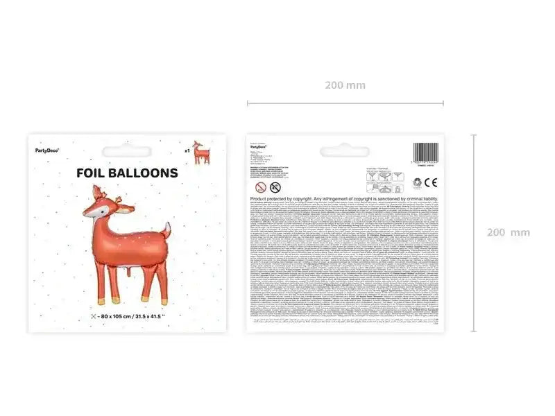 Rendier Folie Ballon 105 cm - Ballonnenshop.nl