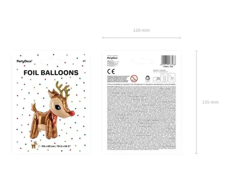 Rendier Folie Ballon 62 cm - Ballonnenshop.nl
