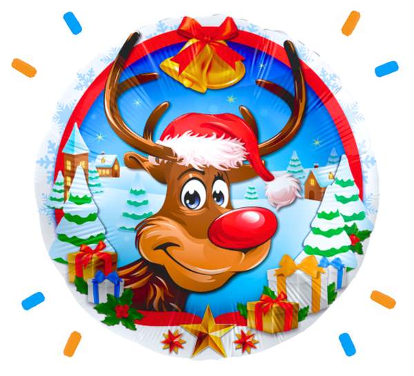 Rendier Helium Ballon - Gevuld Met Helium - 46 cm - Ballonnenshop.nl